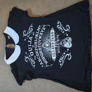Ouija button collar blouse